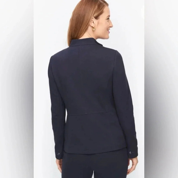 Talbots NWT Refined Ponte Knits Jacket Size 6 Button Up Navy - Picture 3 of 9